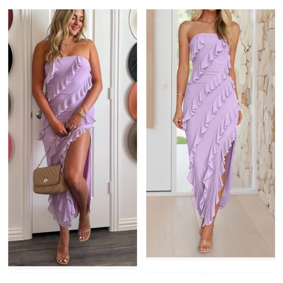 Elegant Off Shoulder Strapless Bodycon Dress - Picture 1 of 4